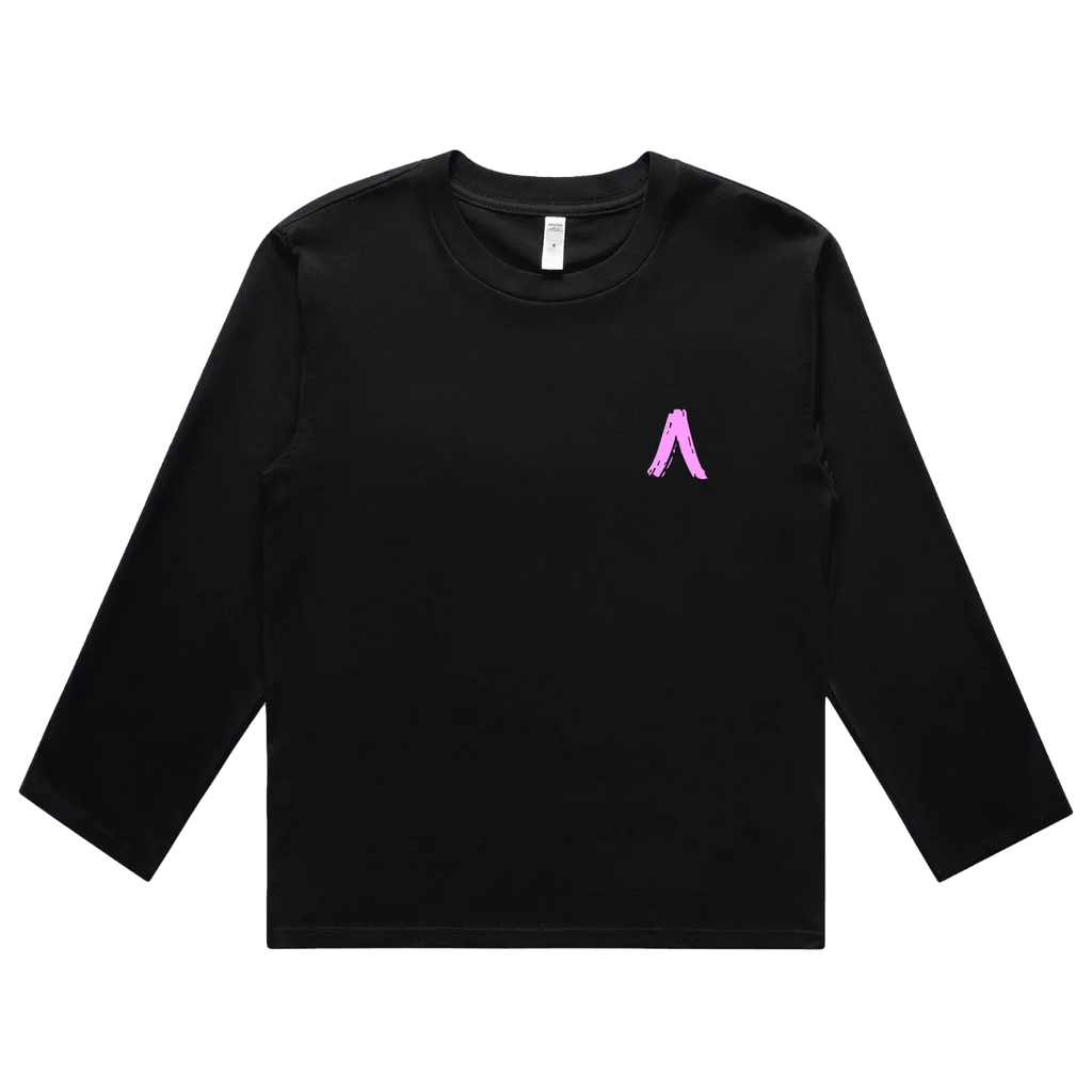 Black front flat lay
