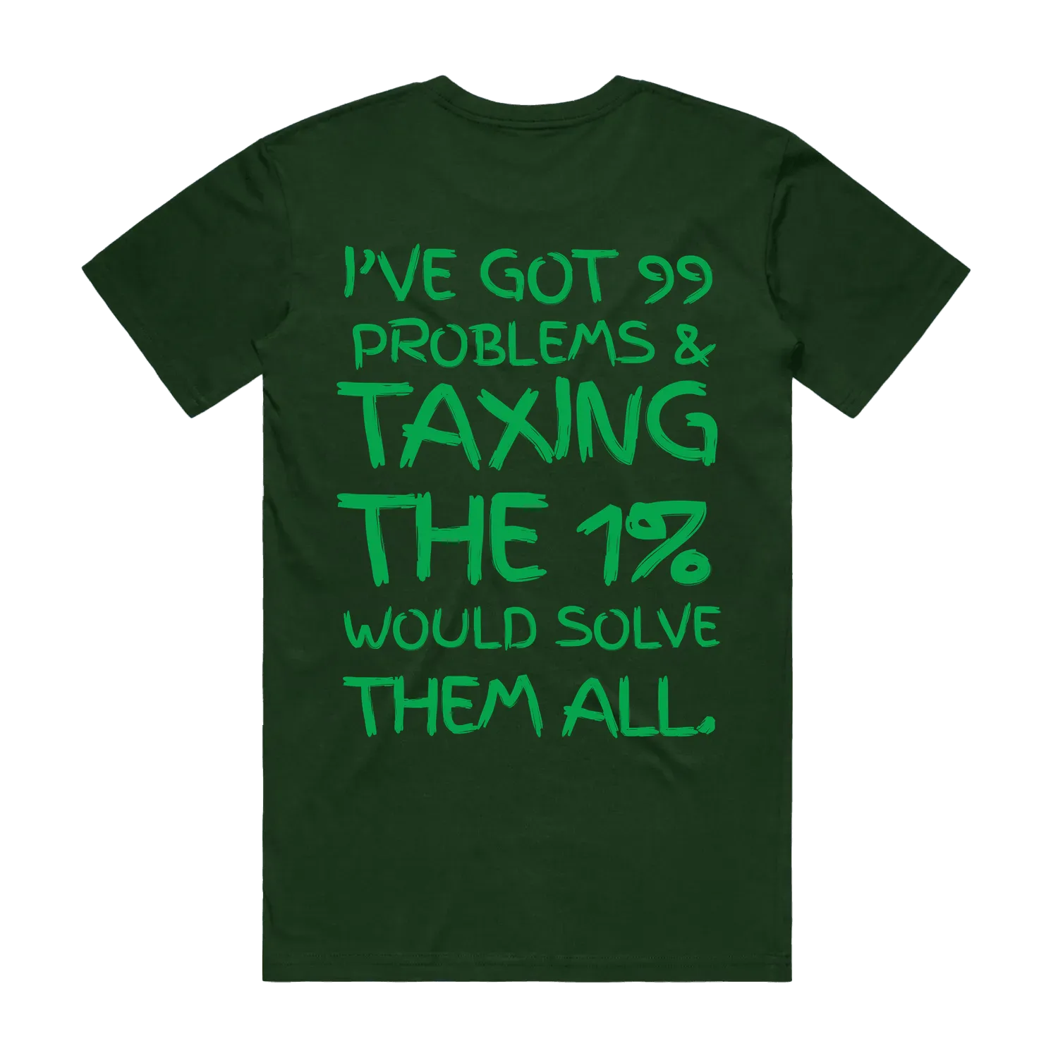 Forest Green back flat lay